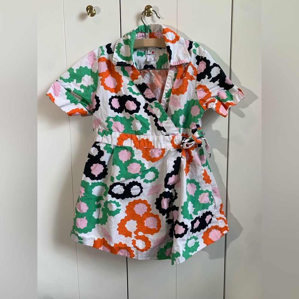 GAP DVF Diane von Furstenberg Girls Wrap Dress‎ Size Small 6-7